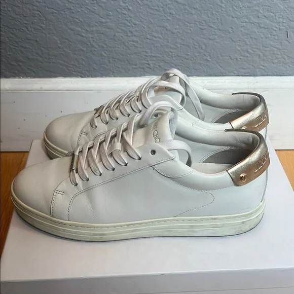 Jimmy Choo White Sneakers Sleek Minimalist Design - Picture 5 of 7